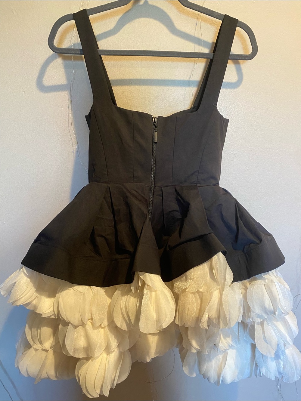 Bronx and Banco Catalina Mini Dress in Black & Beige - Picture 6 of 7